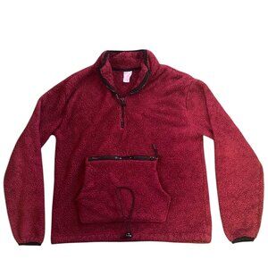 No Boundaries Sweater Youth Girl Size L 11-13 Sherpa Mock Neck Half Zip Pullover